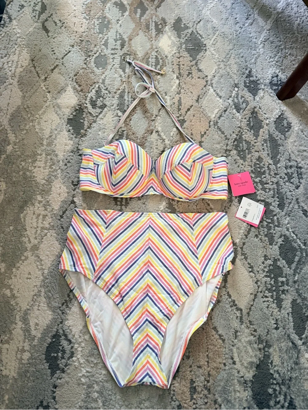 Kate Spade New York Beach Stripe Seersucker Bikini Set